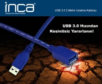 INCA USB to USB 3.0 2MT Uzatma Kablosu IUSB-020T
